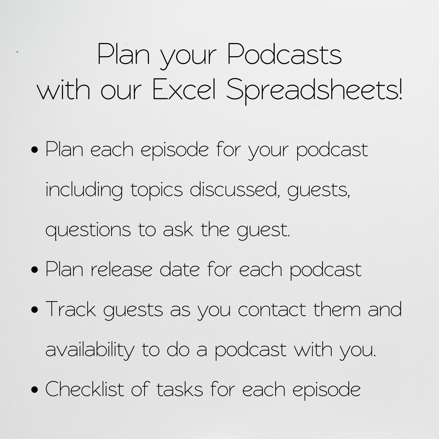 Podcast Planner Template Google Sheets