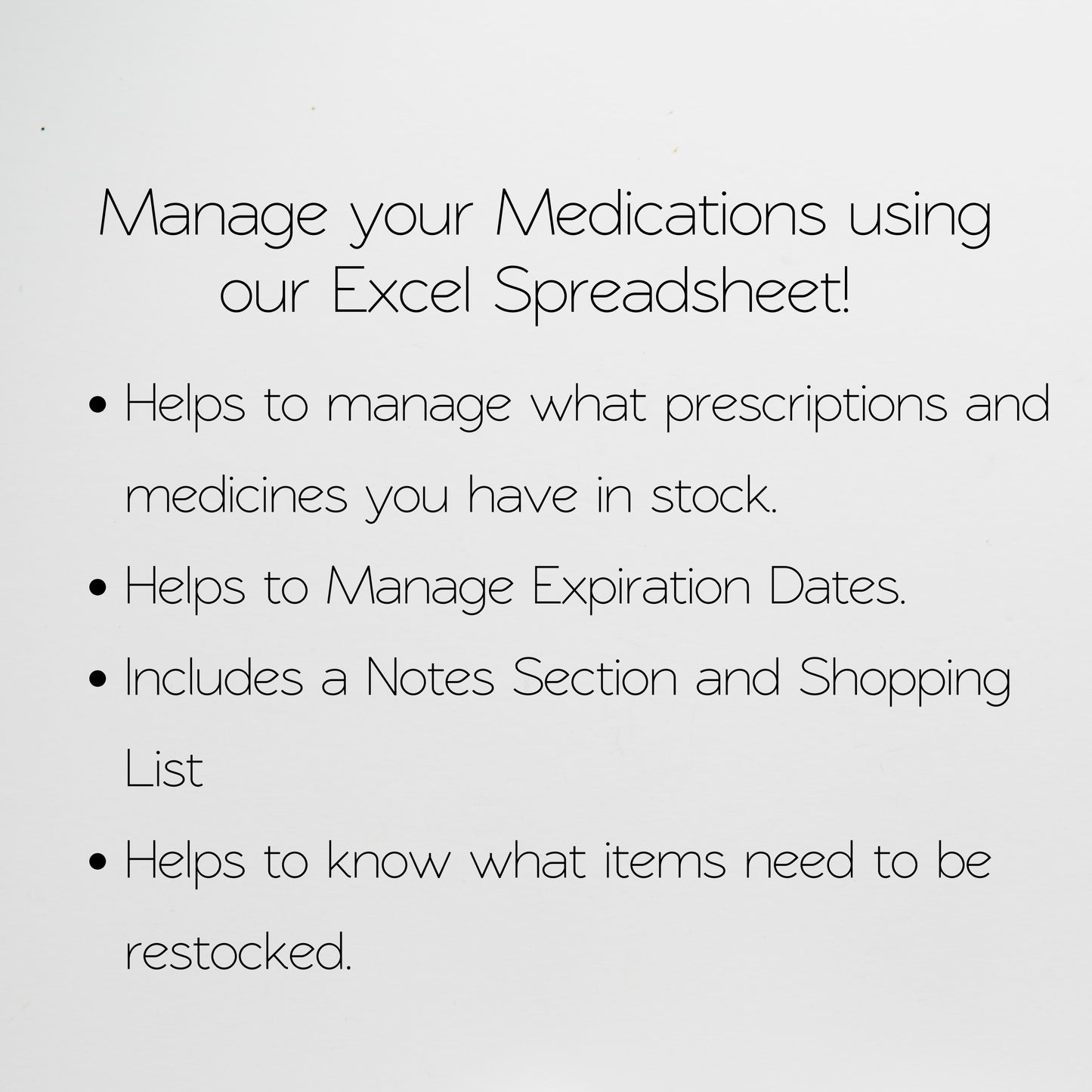 Medication Tracker Google Sheet and Excel Spreadsheet