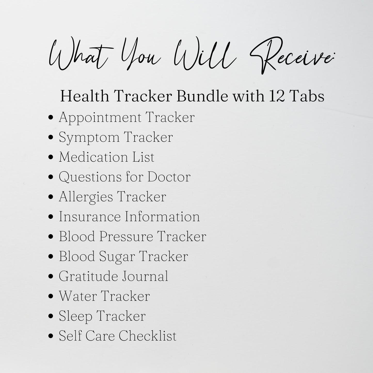 Health Tracker Bundle Google Sheet and Excel Spreadsheet Template