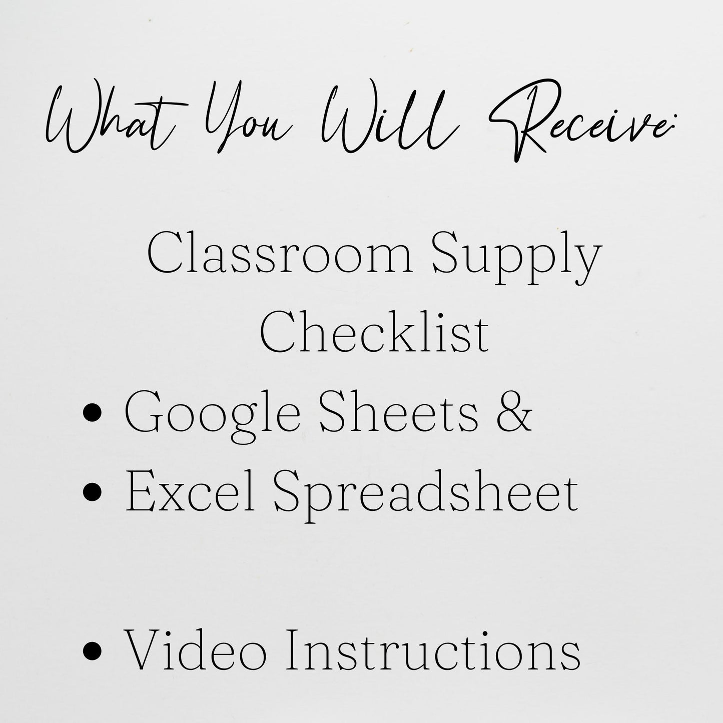 Classroom Supply Checklist Template & Teacher Organizer | Digital Inventory Tracker | Google Sheets & Excel Back to School Organization Template