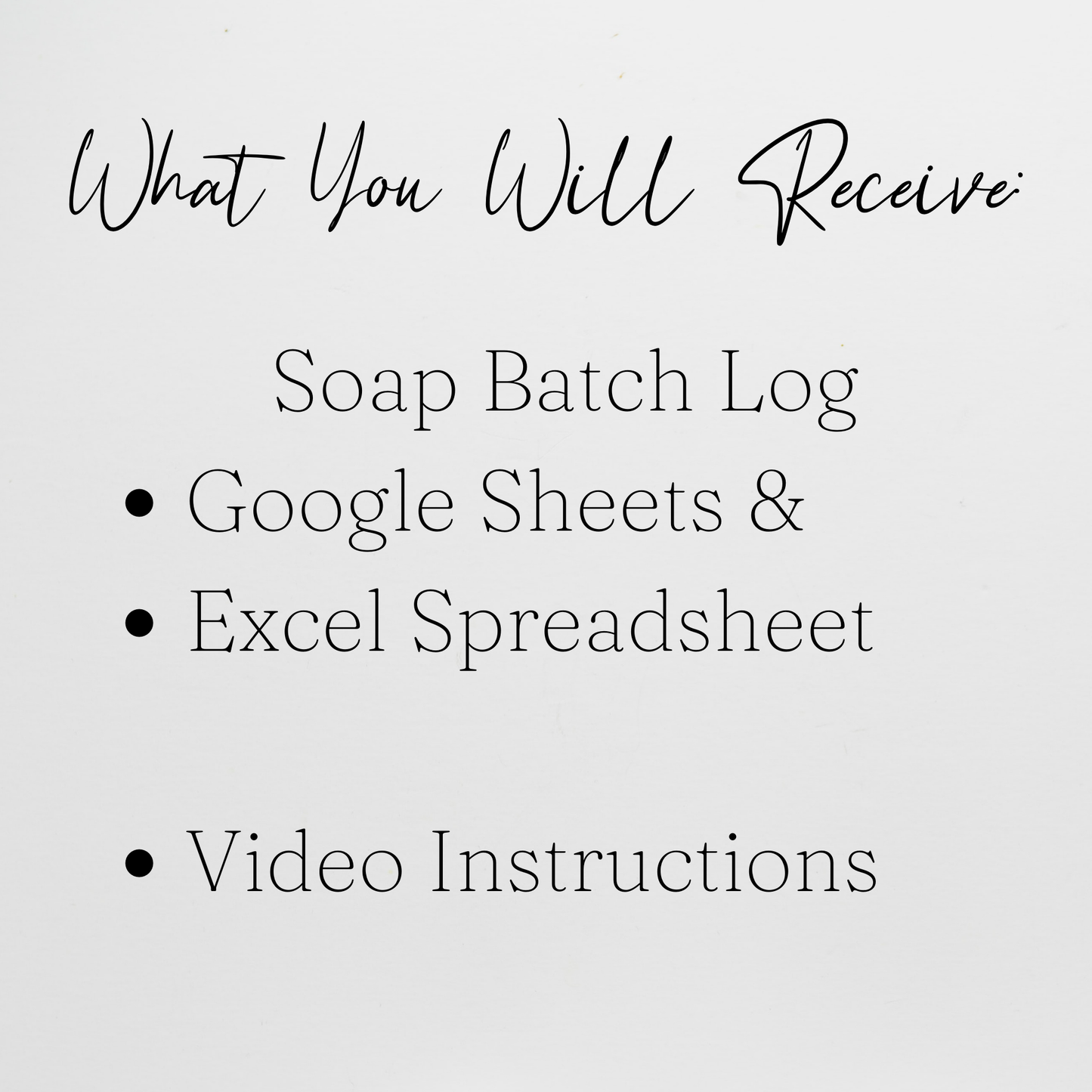 Soap Batch Log Spreadsheet Google Sheets and Excel Spreadsheet Template