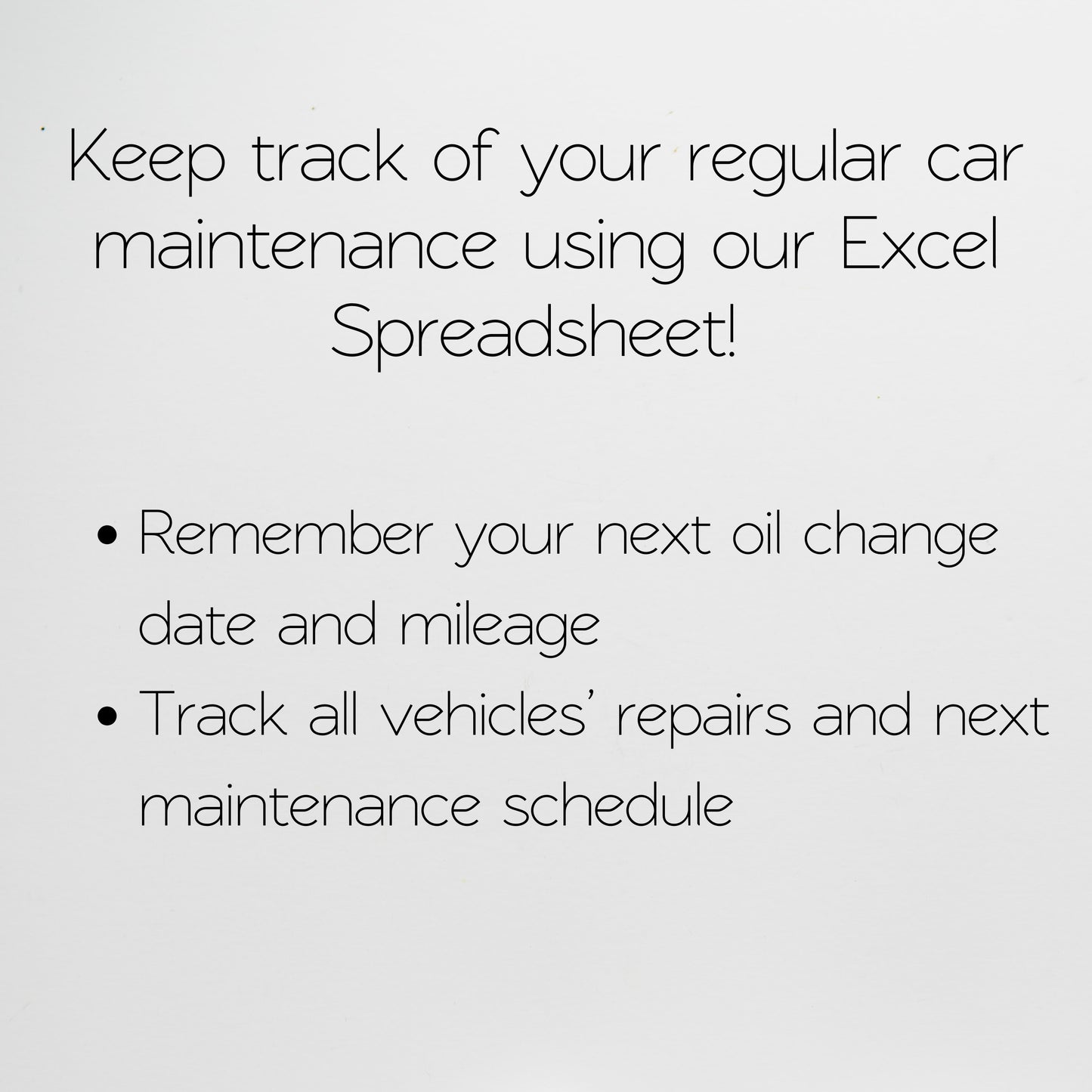 Car Maintenance Tracker Template Google Sheets Excel Spreadsheet
