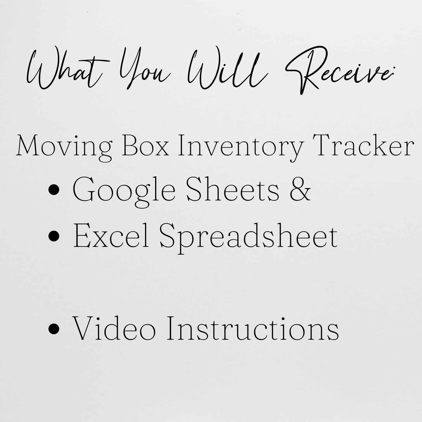 Moving Box Inventory Google Sheet and Excel Spreadsheet