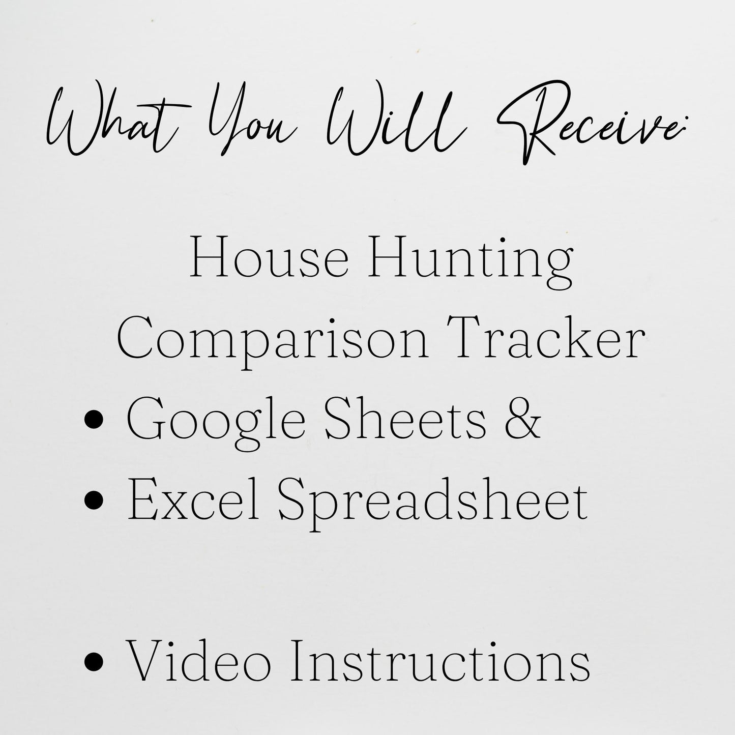 House Hunting Spreadsheet & Home Comparison Chart – Real Estate Template for Home Buying, First‑Time Buyers, and Investment Property Planning for Google Sheets and Excel