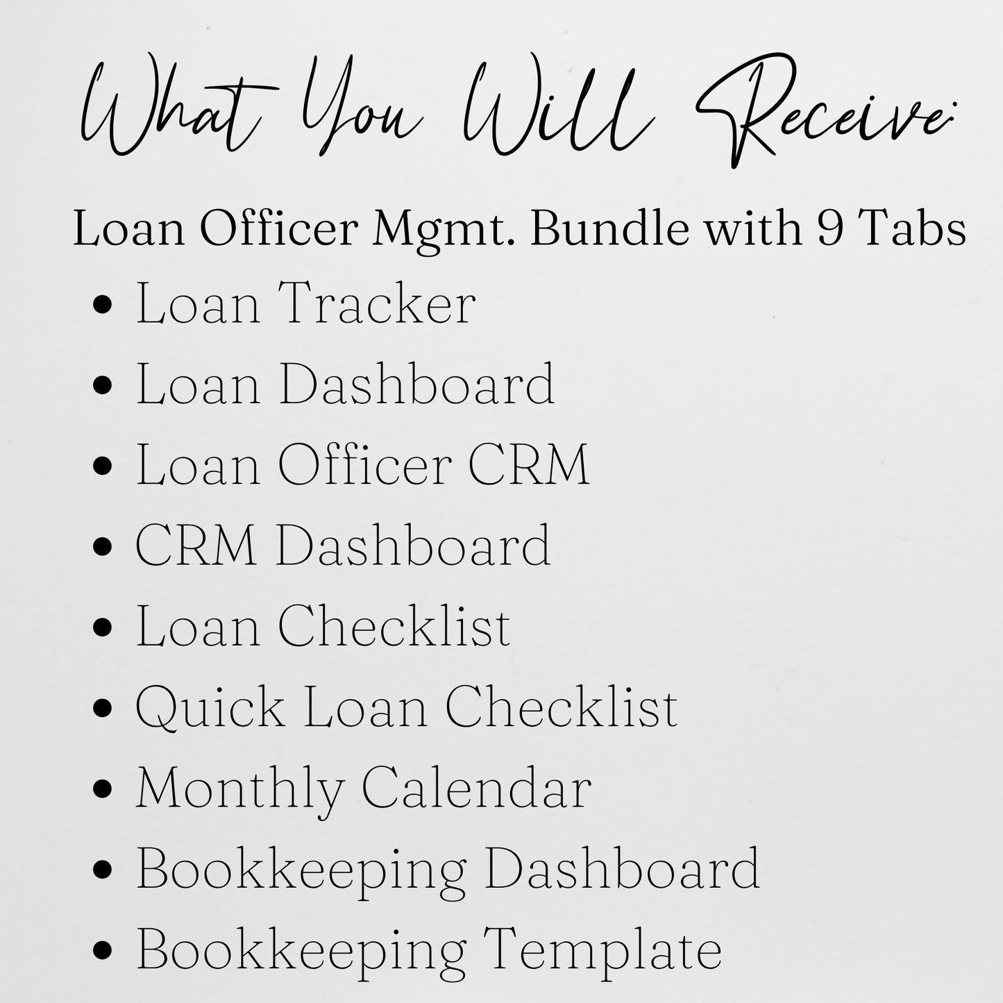 Loan Officer Template Spreadsheet Bundle Google Sheet and Excel Spreadsheet