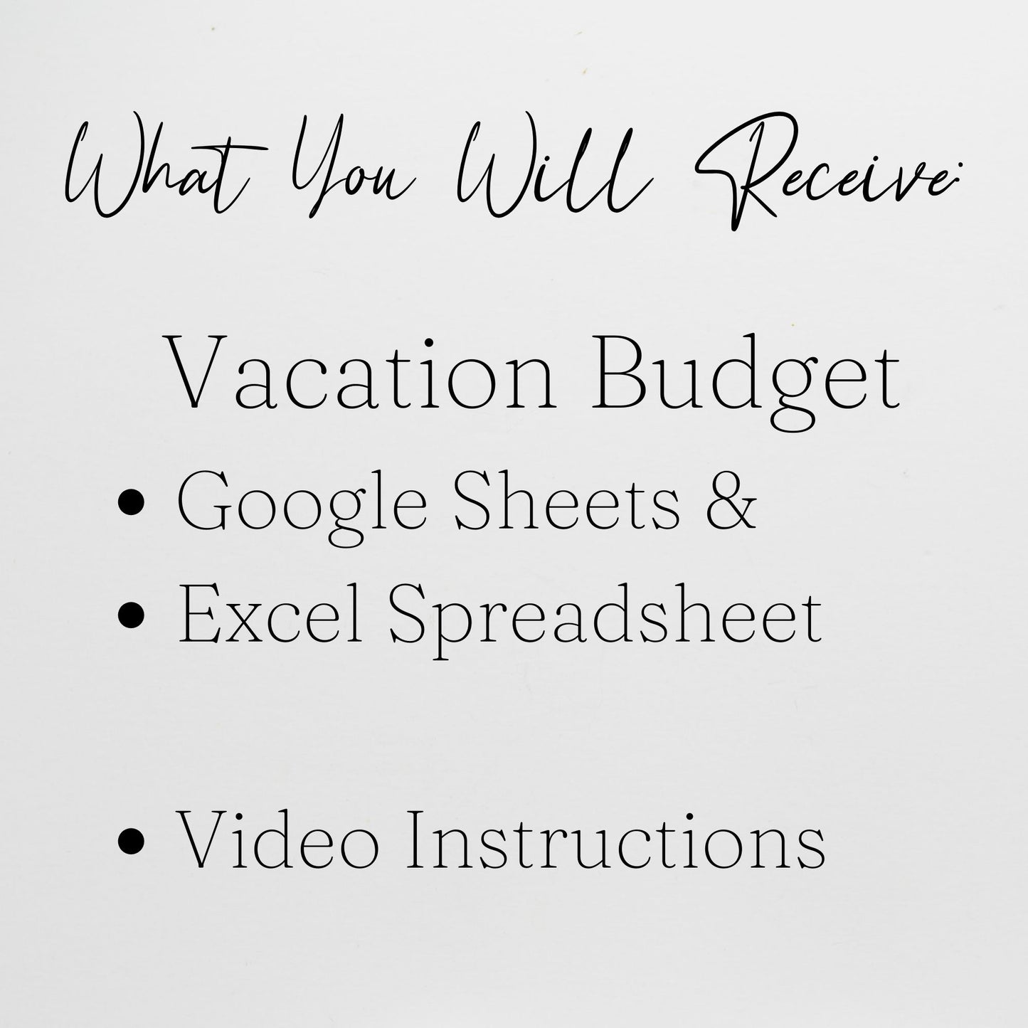 Vacation Budget Template Google Sheets and Excel Spreadsheet