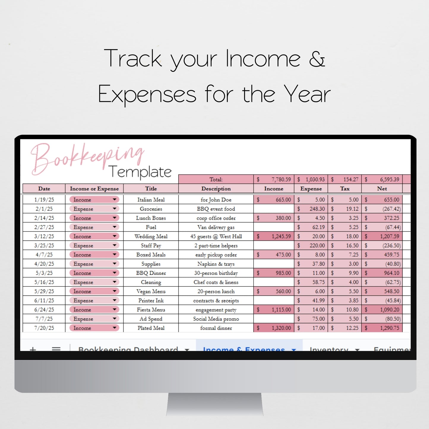 Catering Business Planner Template Bundle Google Sheet and Excel Spreadsheet