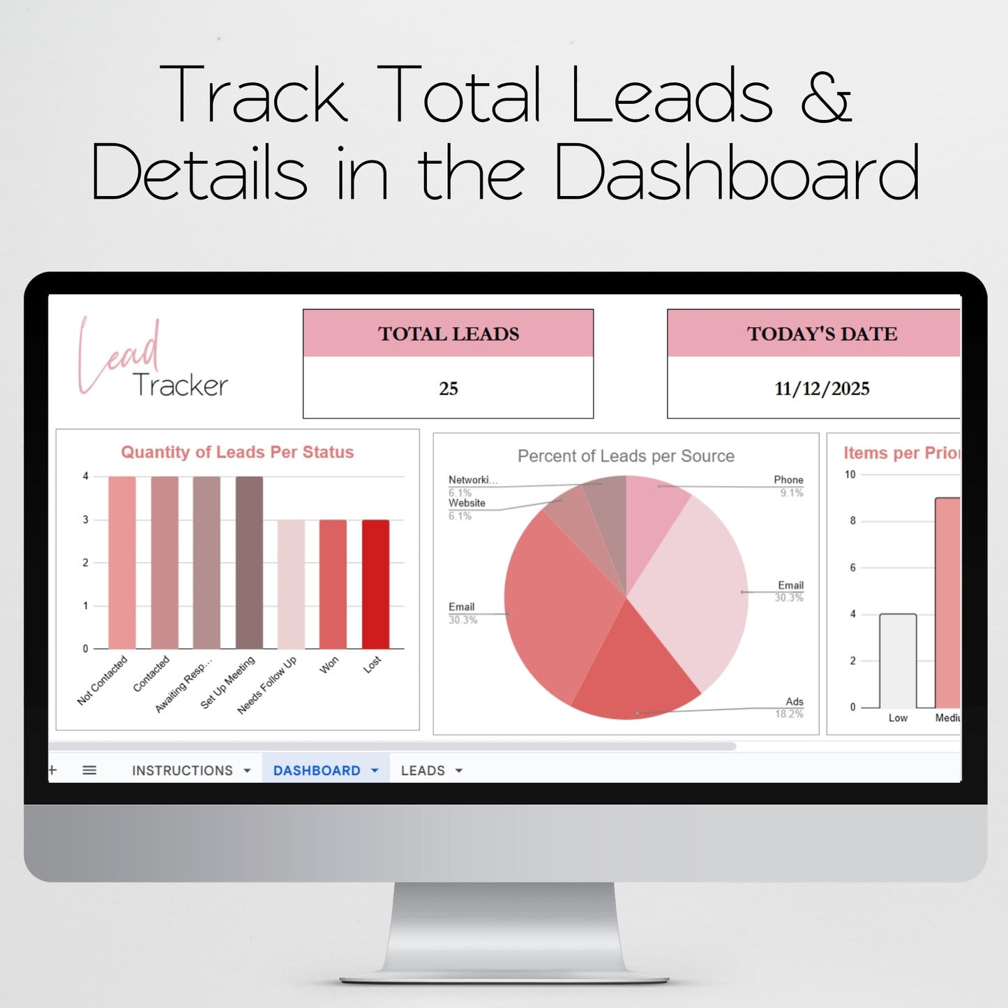 Lead Tracker Template Google Sheets Excel Spreadsheet