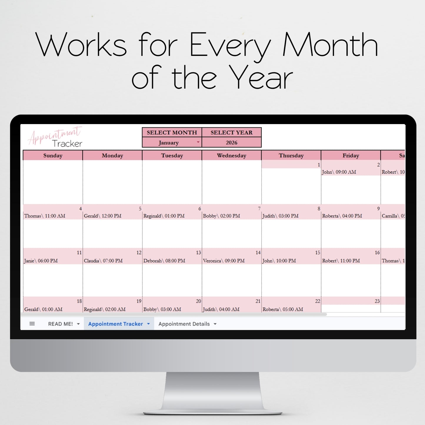 Salon Appointment Tracker Google Sheet Spreadsheet Template