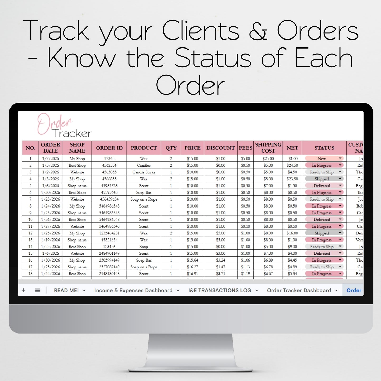 Business Management Template Bundle Google Sheets and Excel Spreadsheet