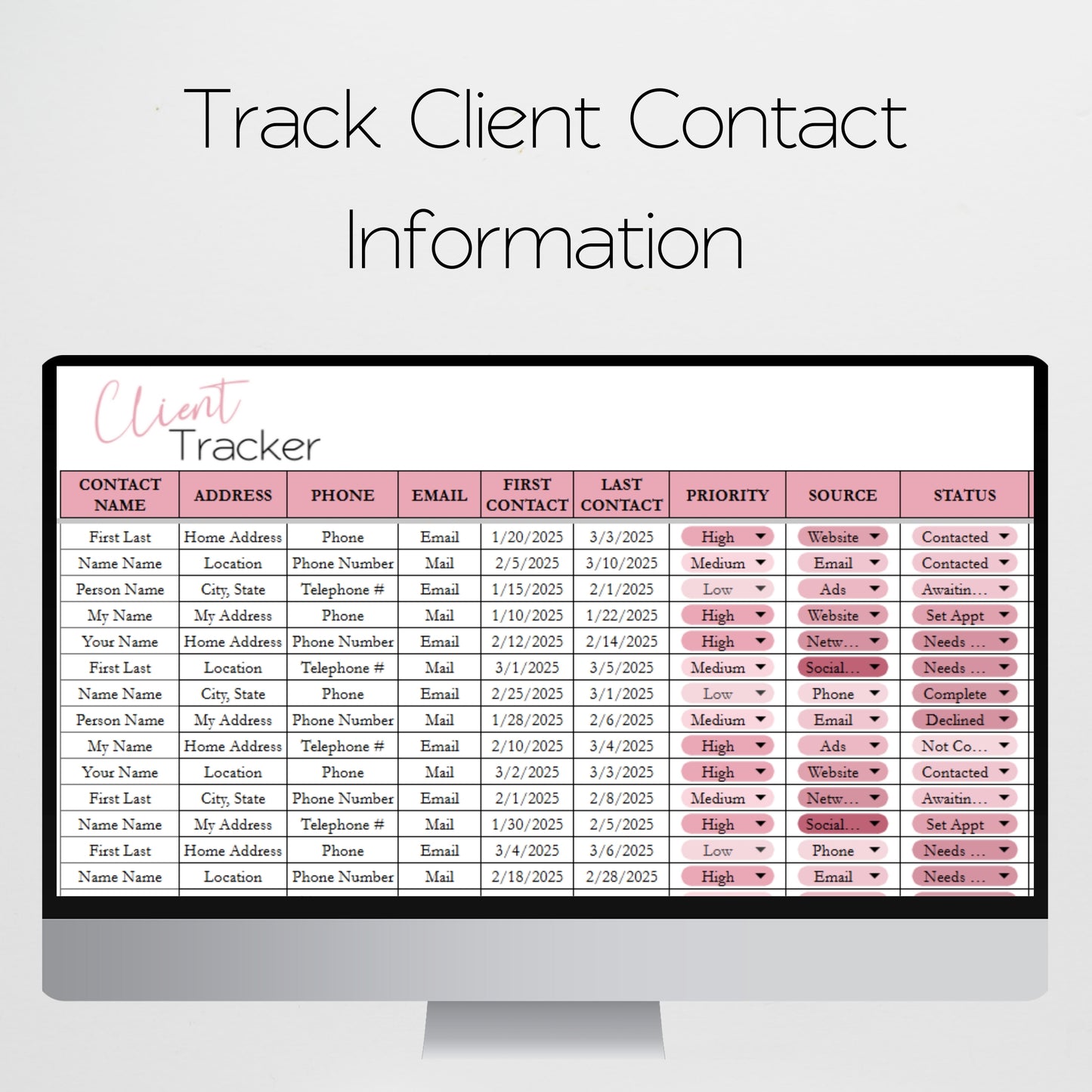 Nail Salon Business Template Bundle Google Sheet and Excel Spreadsheet