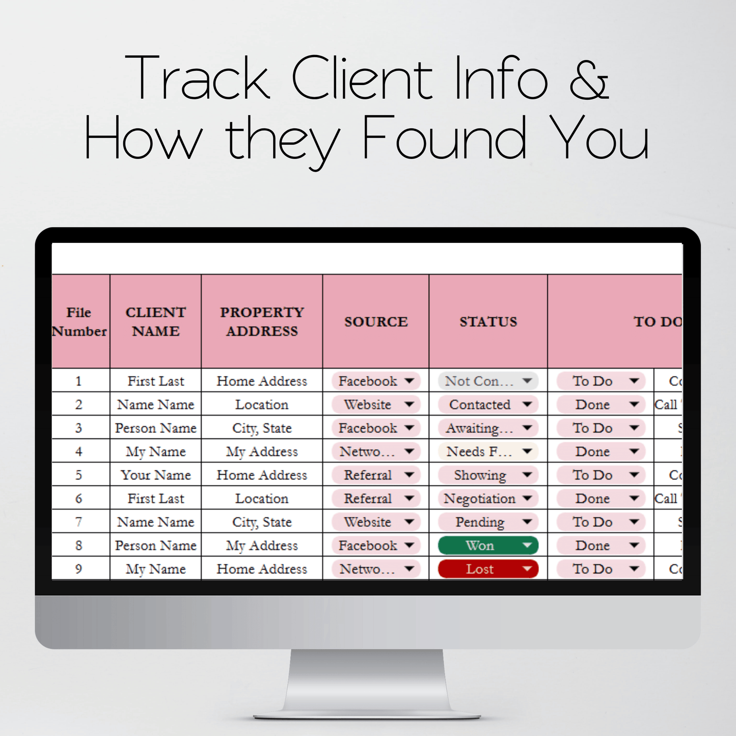 Real Estate Sales Tracker Template Google Sheets Excel Spreadsheet
