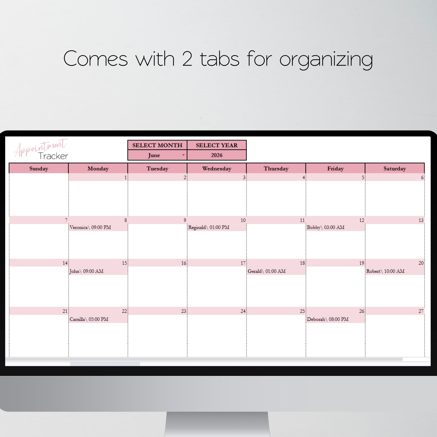 Pet Business Appointment Tracker Google Sheet and Excel Spreadsheet
