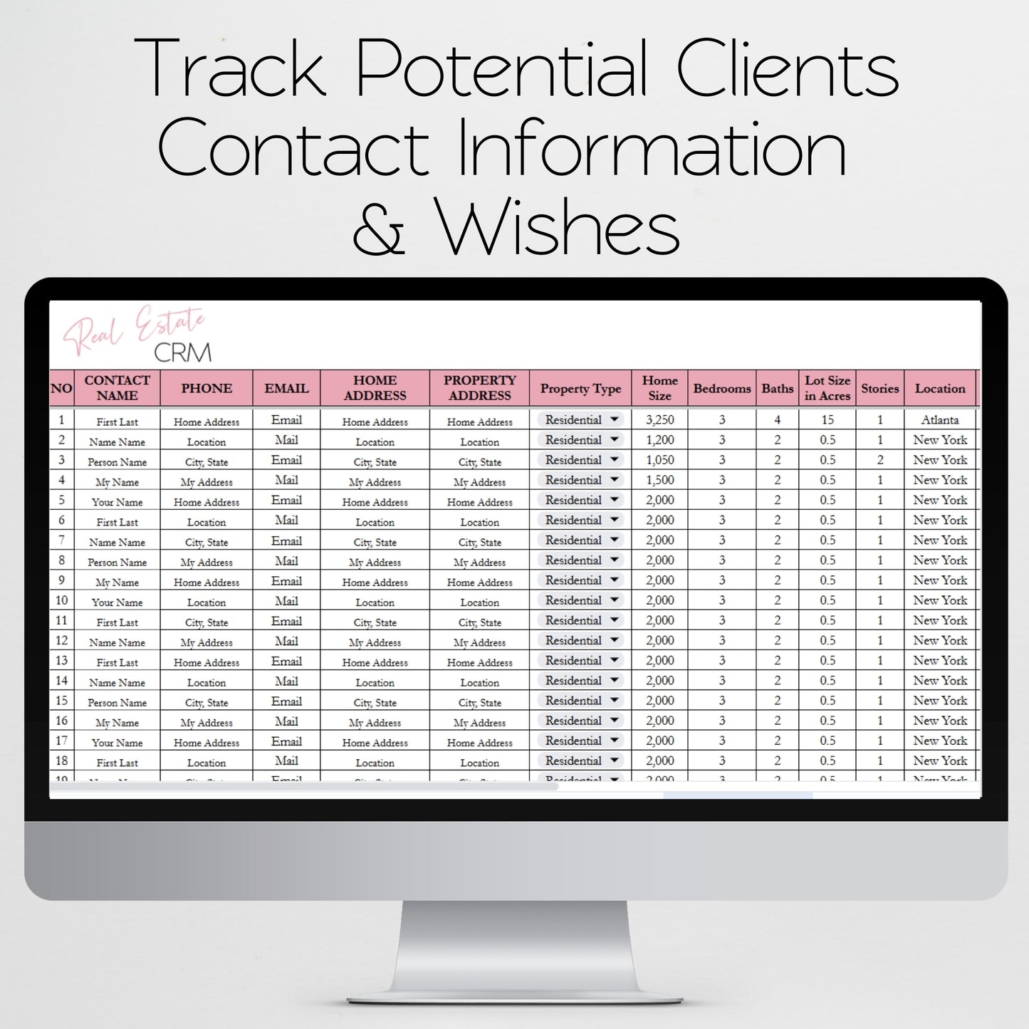 Real Estate Sales Management Bundle Template Google Sheets Excel Spreadsheet