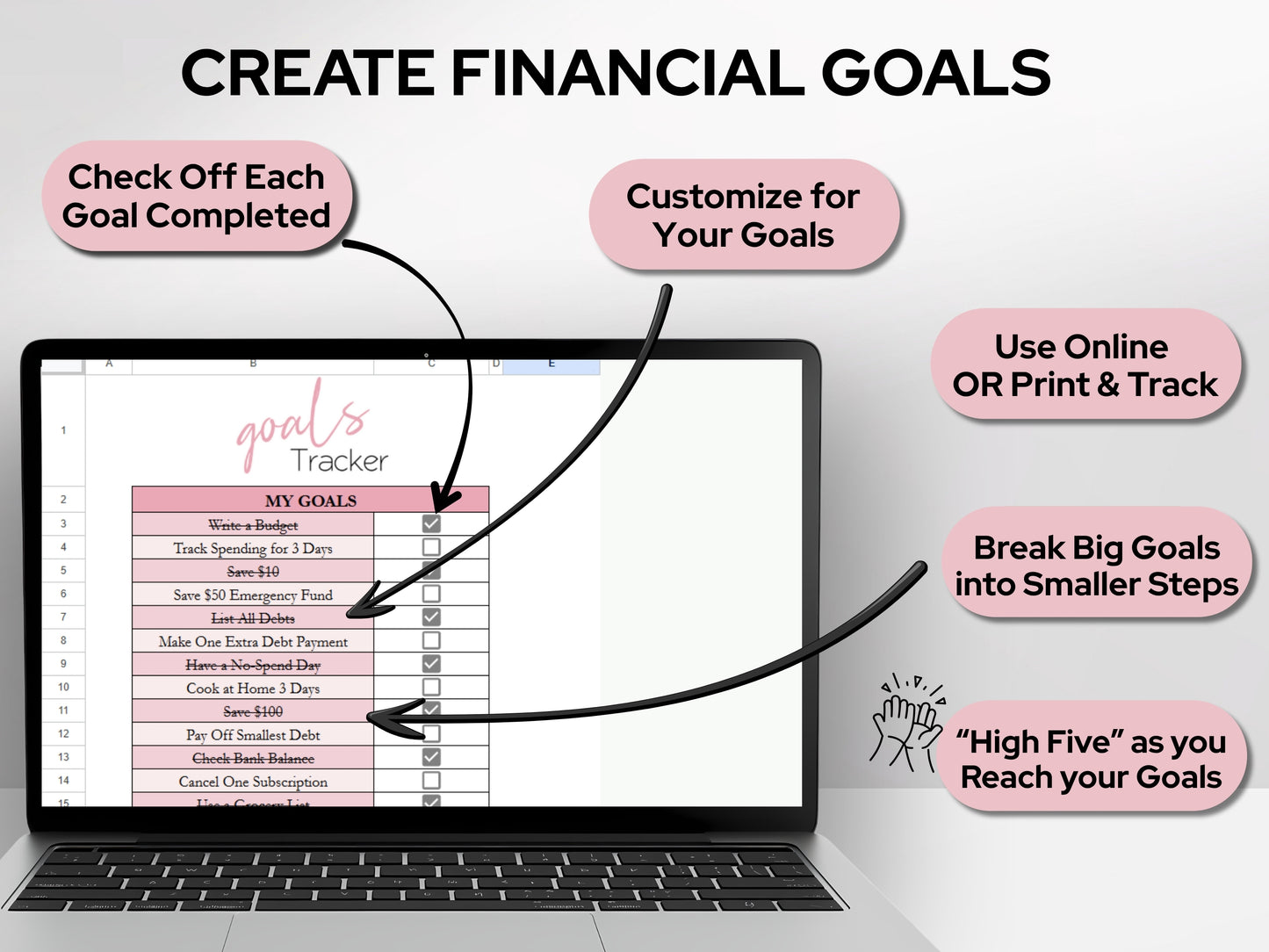Budget Template Google Sheets & Excel – Spreadsheet Bundle for Weekly & Monthly Budgeting, Track Bills, Expenses, Savings & Debt in One Simple Sheet