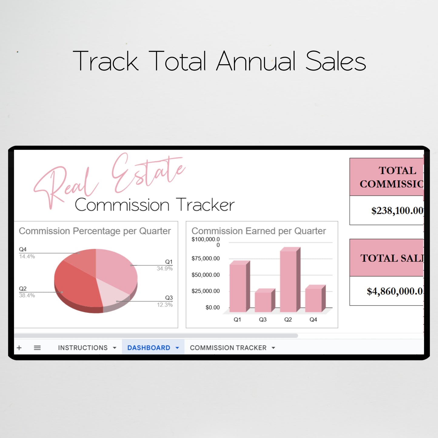 Real Estate Commission Tracker Google Sheet