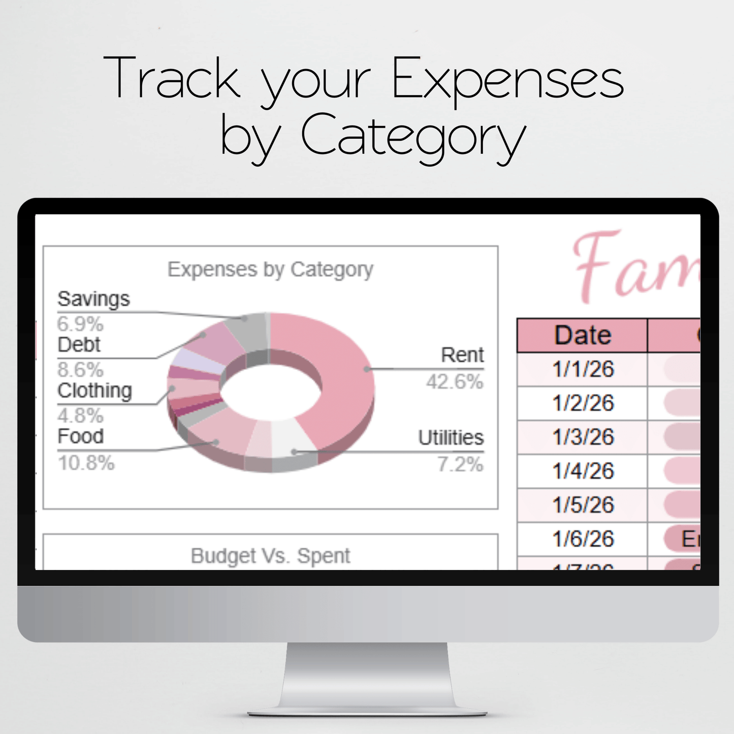 Family Budget Template Google Sheets and Excel Spreadsheet