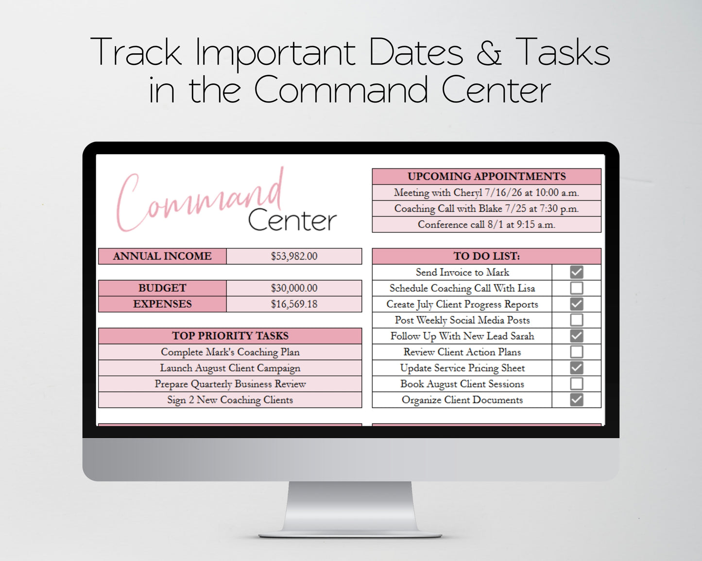 Service Business Management Template Bundle | Client Tracker, CRM, Bookkeeping, Inventory & Appointment Tracker - Google Sheets and Excel Spreadsheet Template