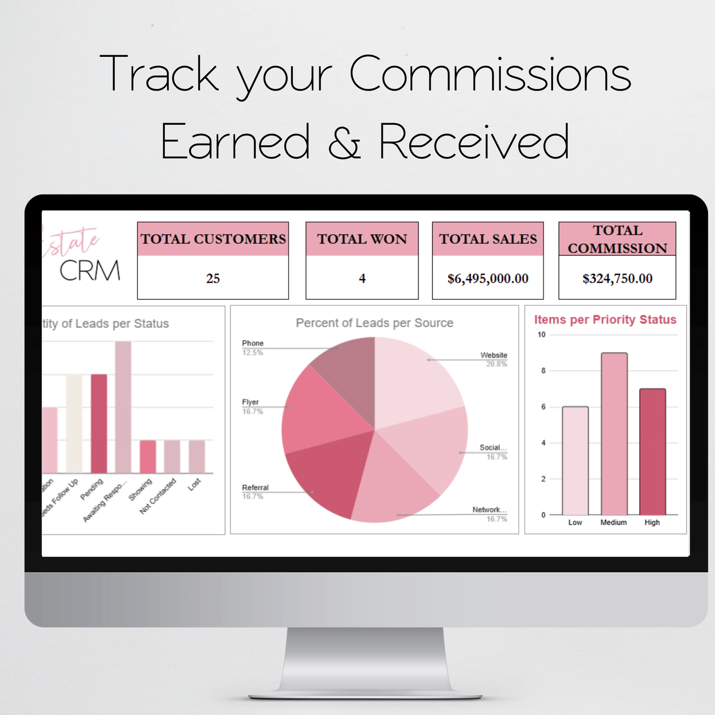 Real Estate CRM Template Google Sheets Excel Spreadsheet