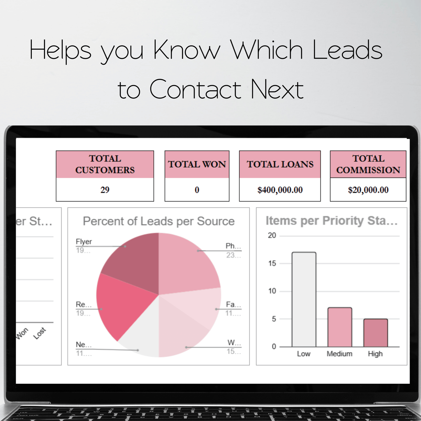 Loan Officer CRM Lead Tracker Template Google Sheets and Excel Spreadsheet