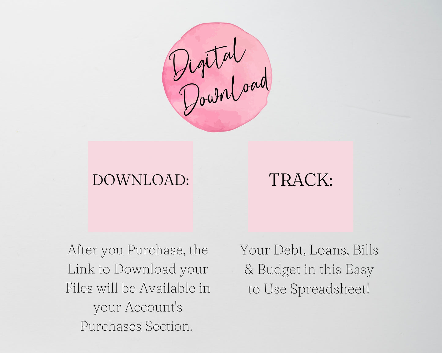 Debt Tracker Bundle Google Sheets and Excel Spreadsheet Template | Bill Tracker, Loan Tracker, Credit Card Tracker, Subscription Tracker & Monthly Budget Template