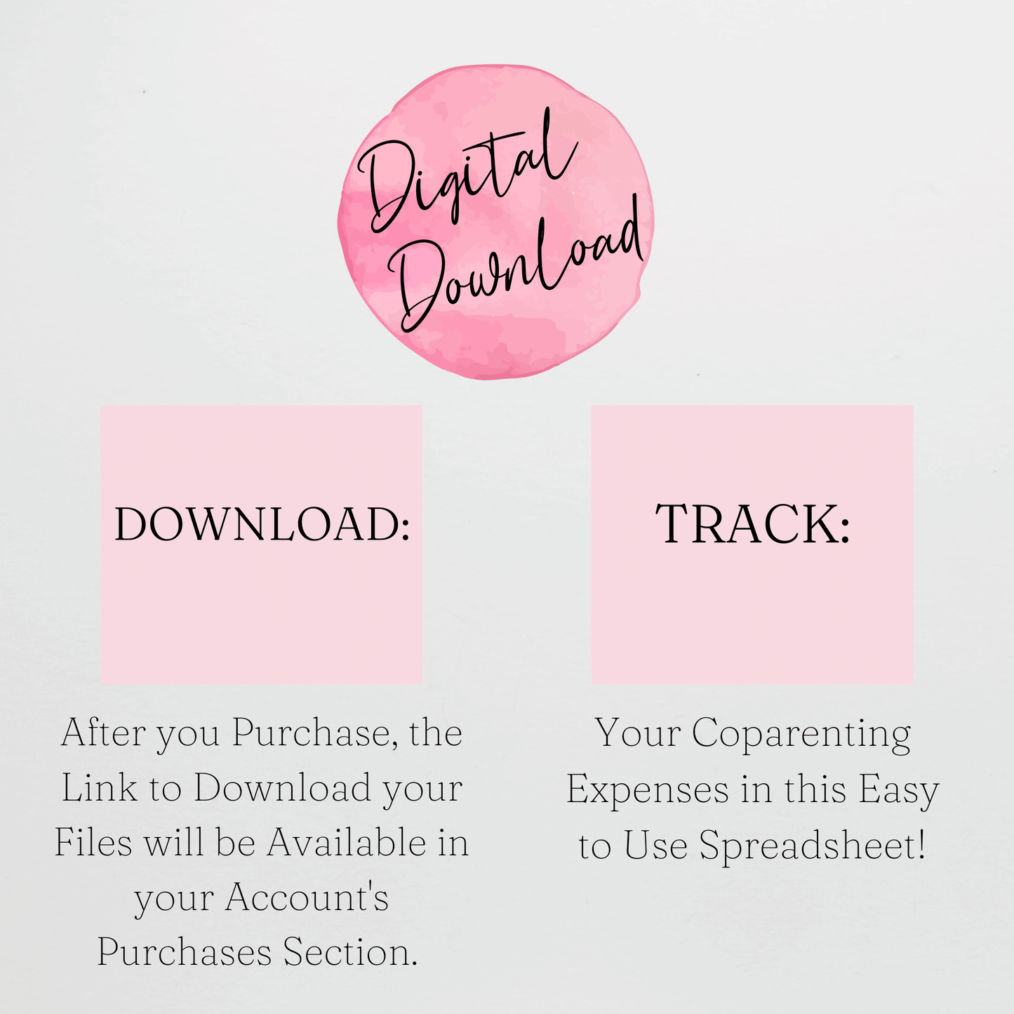 Coparenting Expense Tracker Google Sheets and Excel Spreadsheet Template