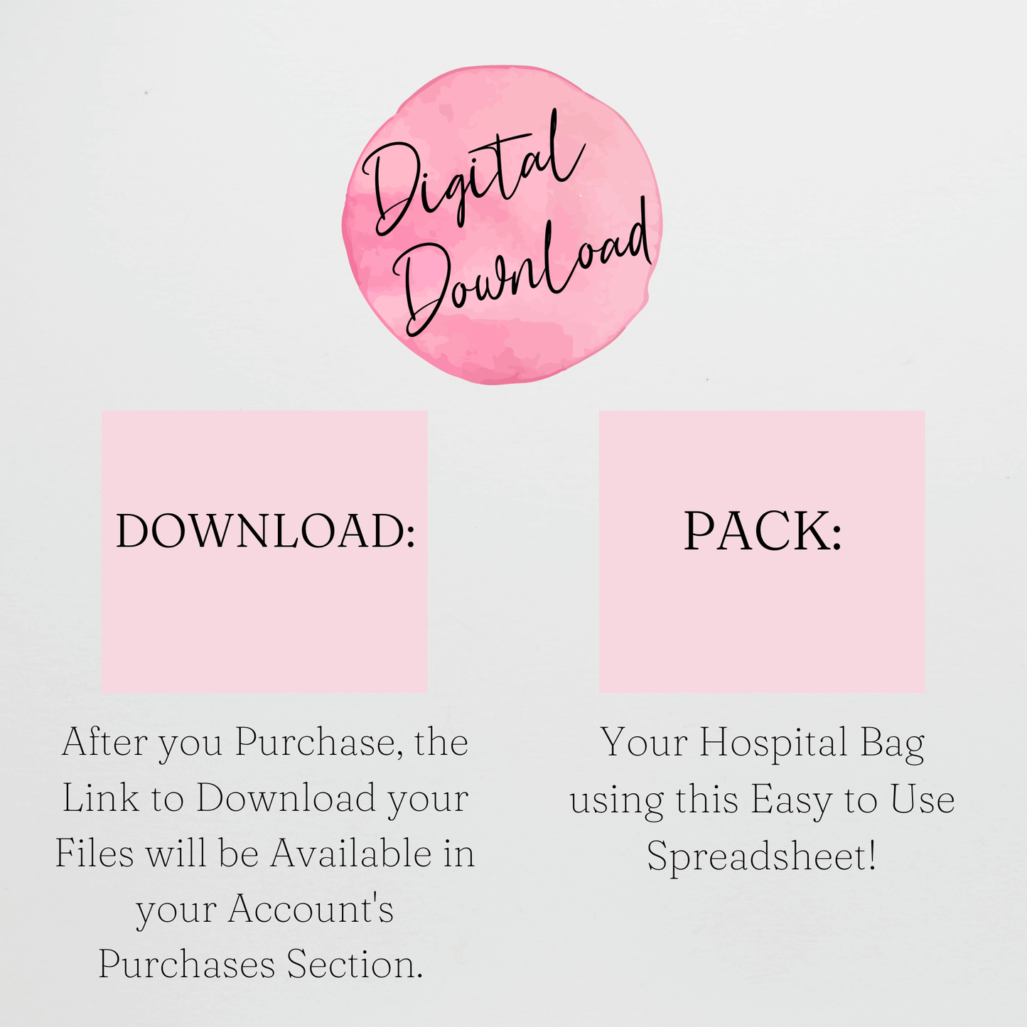 Hospital Bag Checklist Spreadsheet Template Google Sheets and Excel Spreadsheet