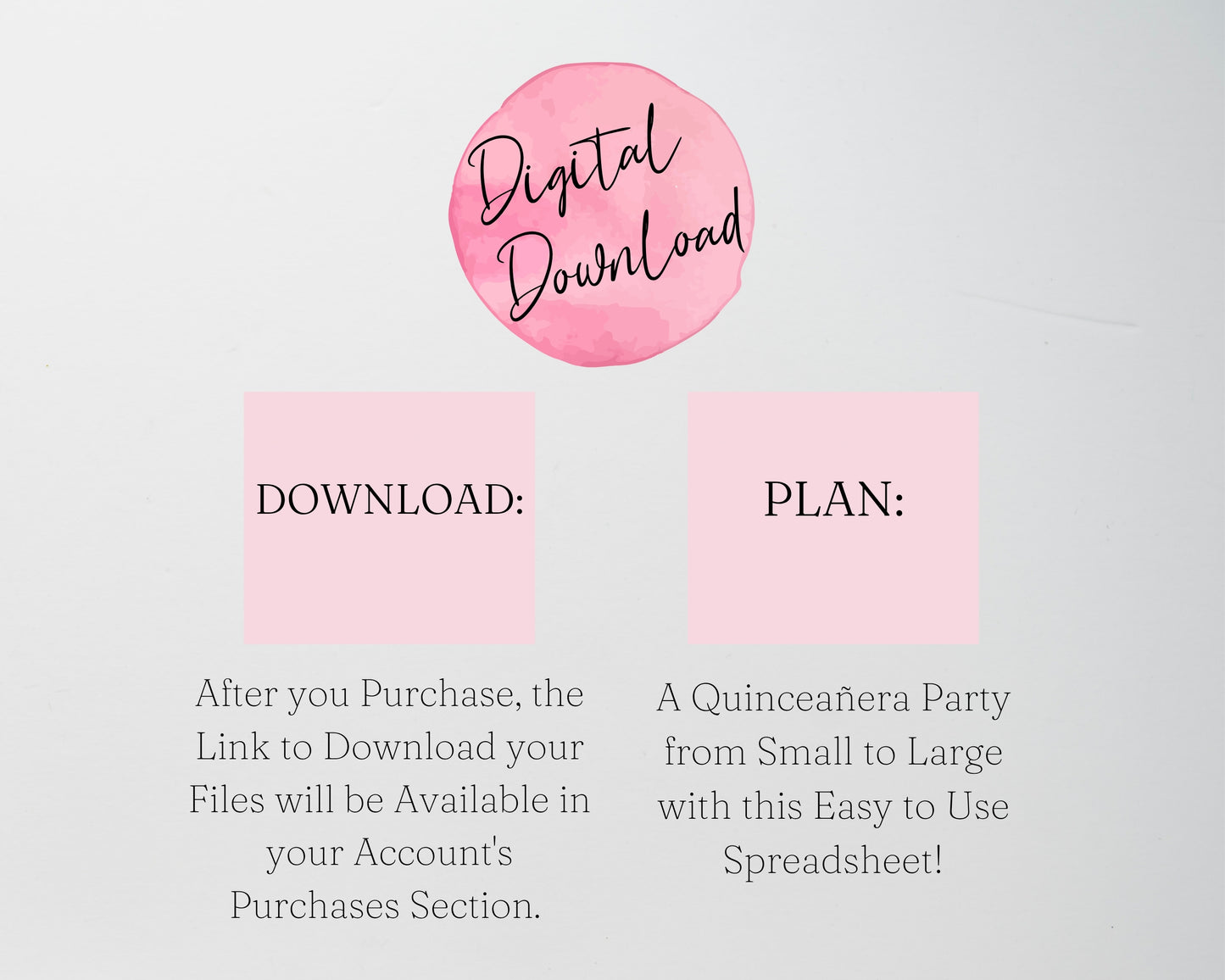 Quinceañera Planner Spreadsheet | Party Planning Template (Google Sheets & Excel) - Budget, Itinerary, Meals, Timeline