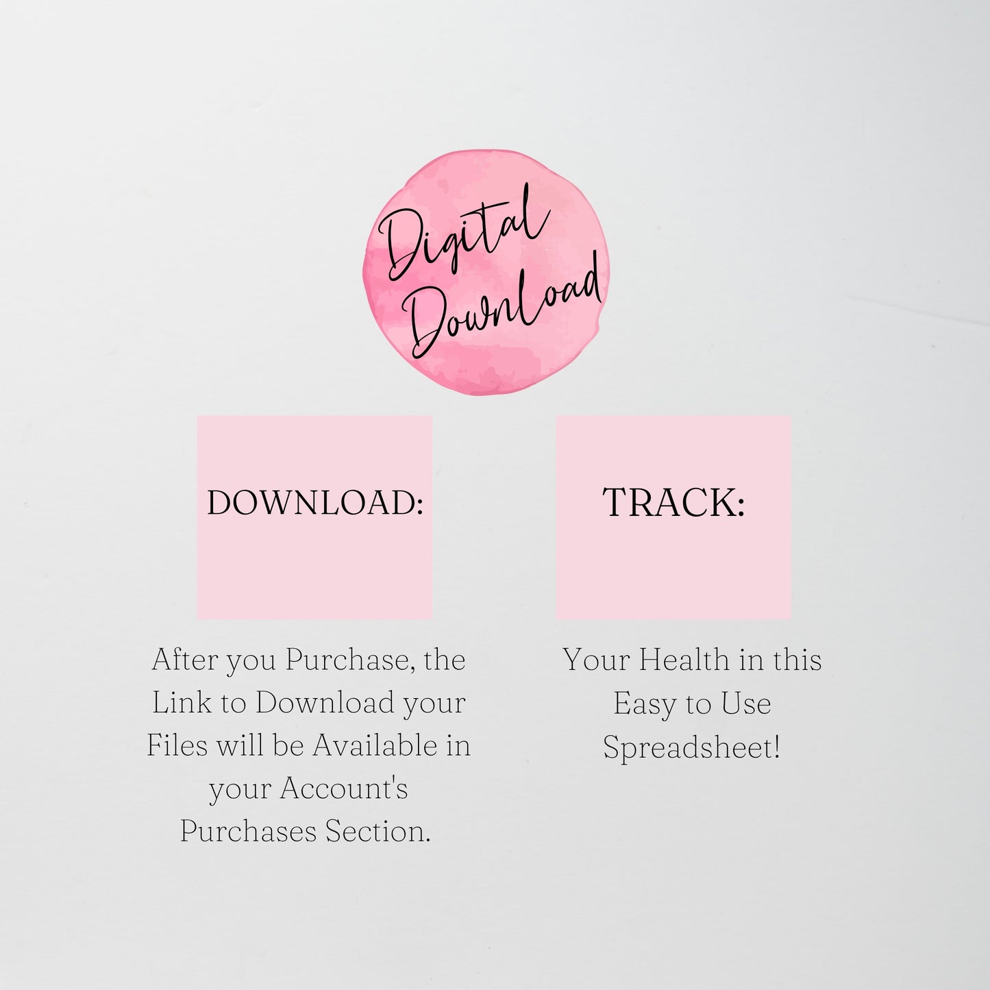 Health Tracker Bundle Google Sheet and Excel Spreadsheet Template