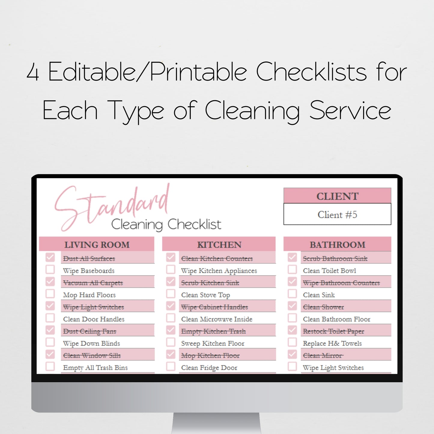 Cleaning Business Planner Template Bundle Google Sheet and Excel Spreadsheet