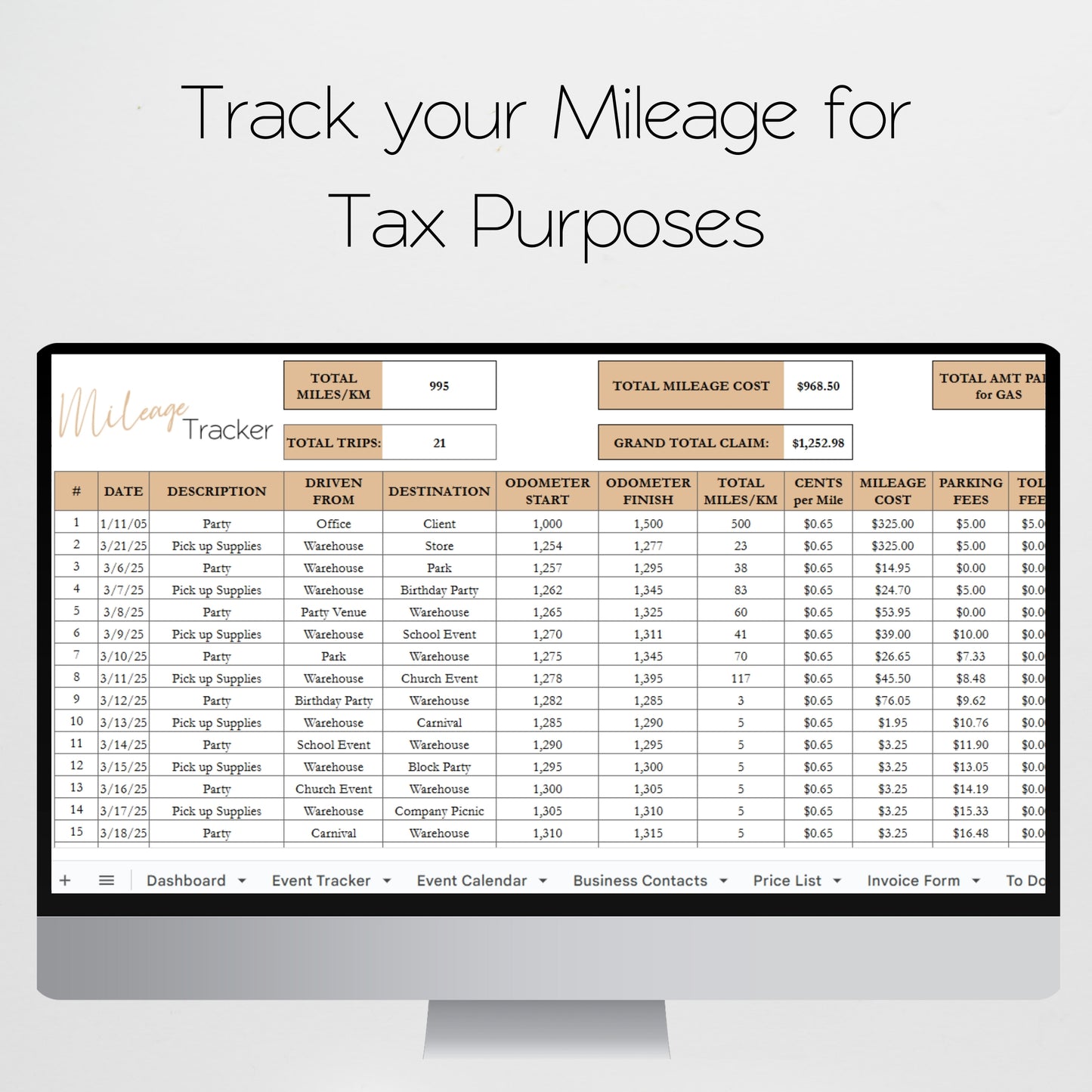 DJ Business Planner Template Bundle Google Sheet and Excel Spreadsheet
