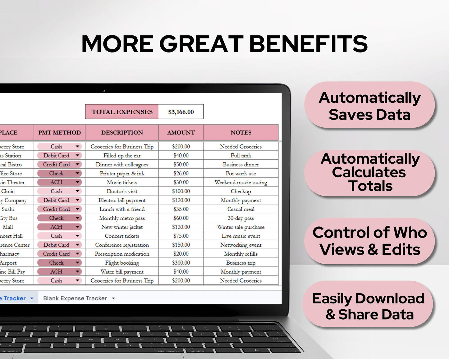 Expense Tracker Template Google Sheets and Excel Spreadsheet | Expenses Tracking for Small Business & Home Budget