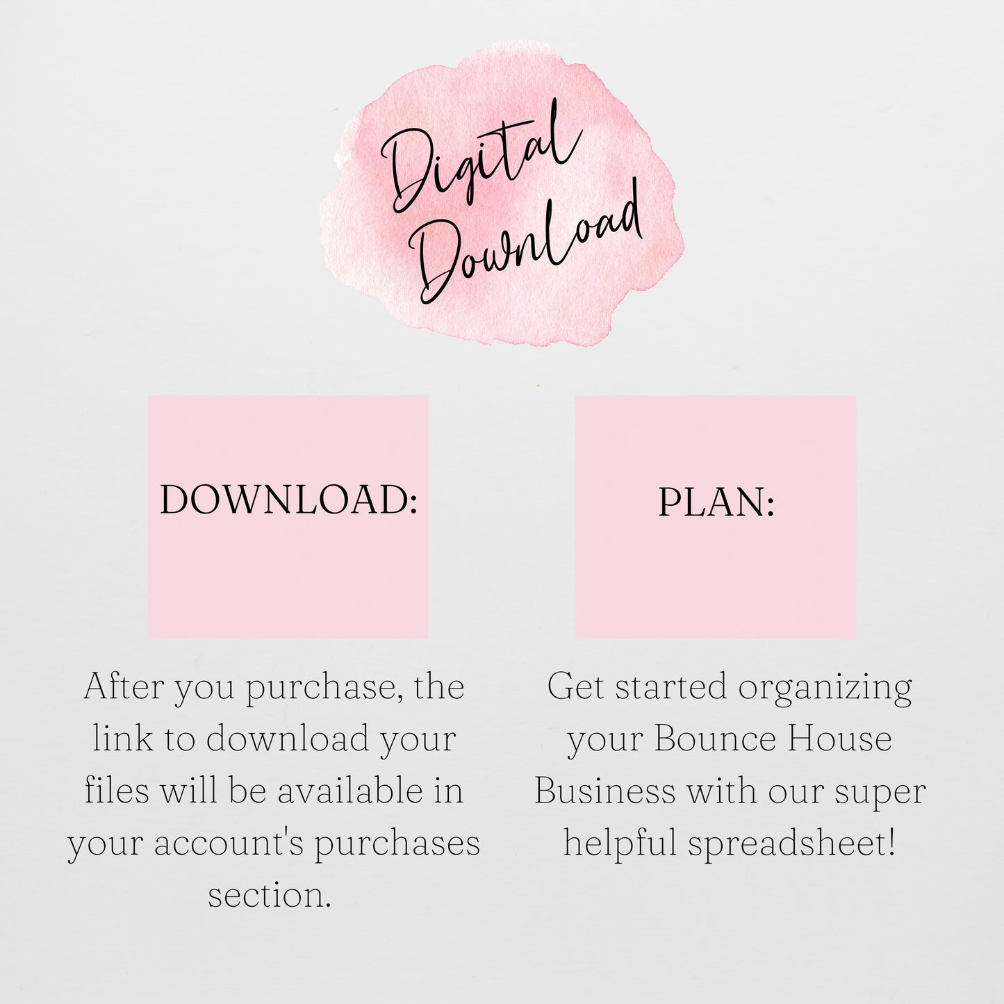 Bounce House Business Planner Template Google Sheet and Excel Spreadsheet