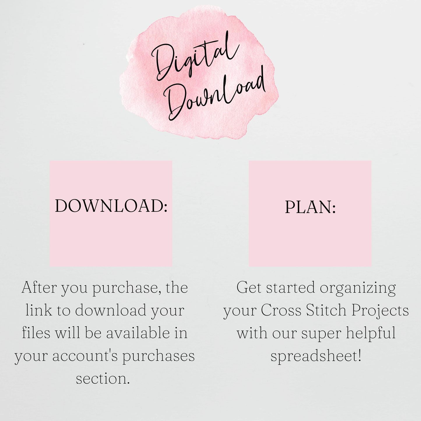 Cross Stitch Planner Template Google Sheet and Excel Spreadsheet