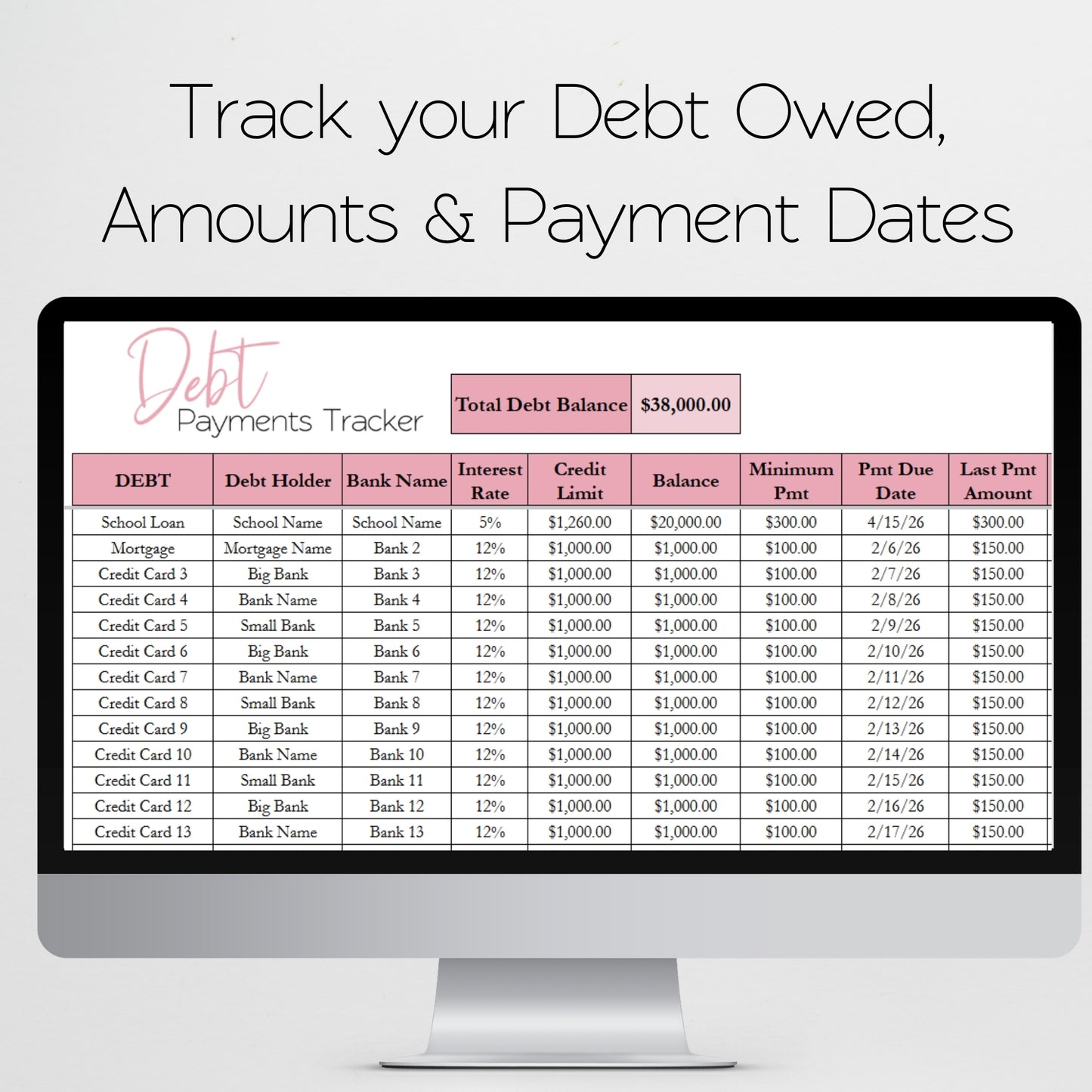 Budget Spreadsheet Template Bundle Google Sheets and Excel Spreadsheet