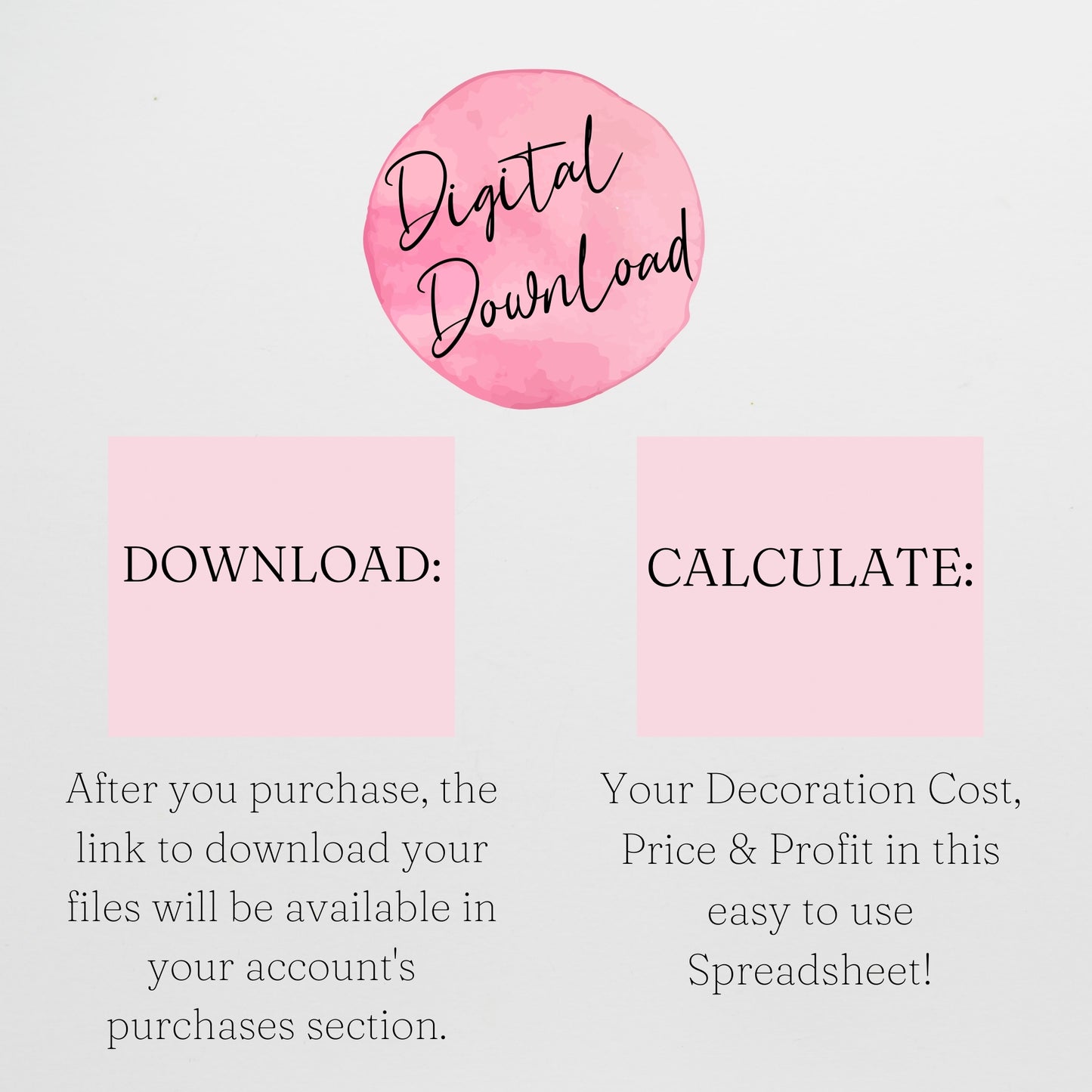 Decorating Cost Calculator Template Google Sheets and Excel Spreadsheet
