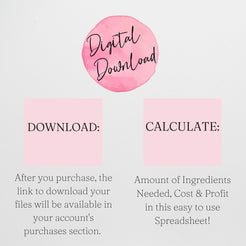 Bread Calculator Template Google Sheets and Excel Spreadsheet - Baking ...