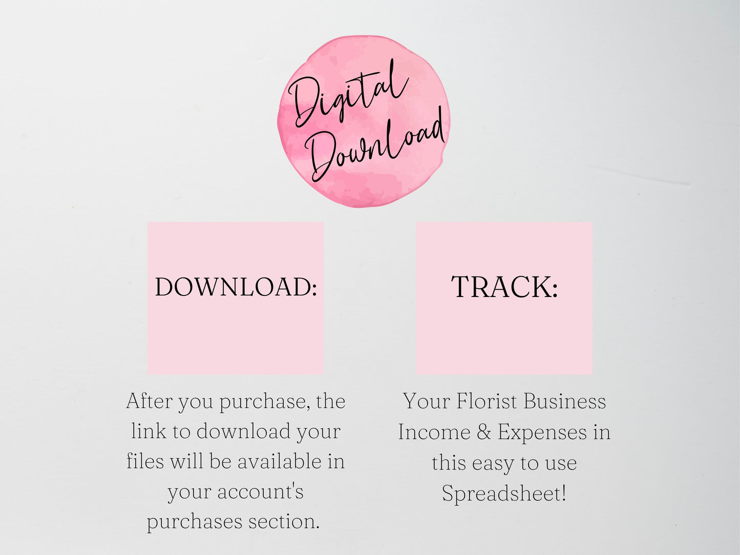 Florist Bookkeeping Template Google Sheets and Excel Spreadsheet - Income and Expense Tracker for Floral Business