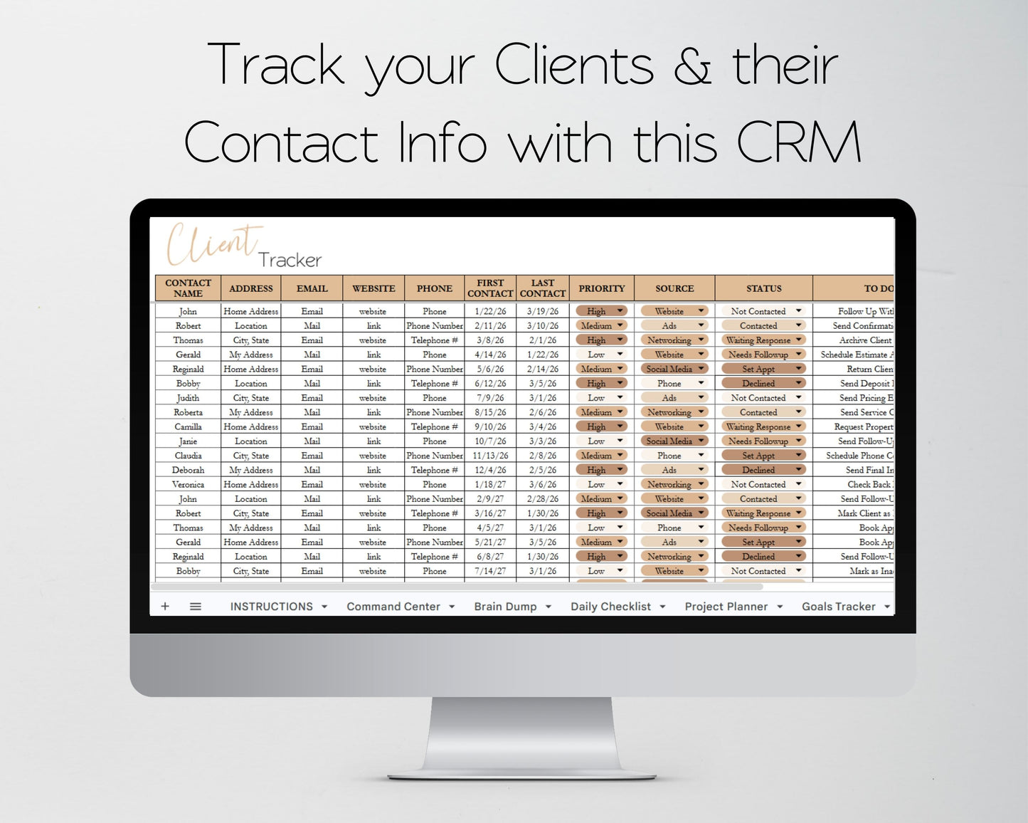 Painting Business Template Google Sheets & Excel Spreadsheet for Painters, Contractors & Handyman