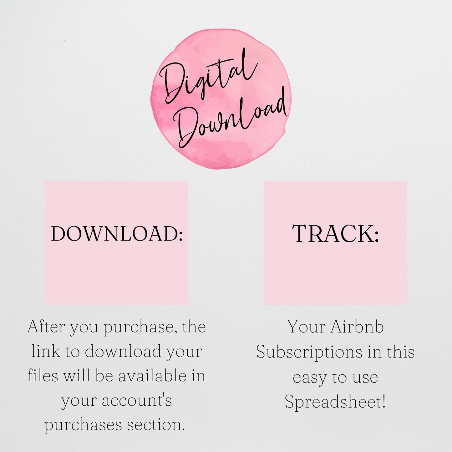 Airbnb Subscription Tracker Template Google Sheets and Excel Spreadsheet