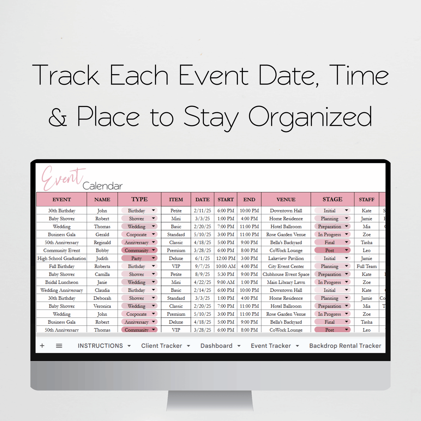 Photo Booth Business Planner Template Bundle Google Sheet and Excel Spreadsheet  - How to Organize and Manage your Business