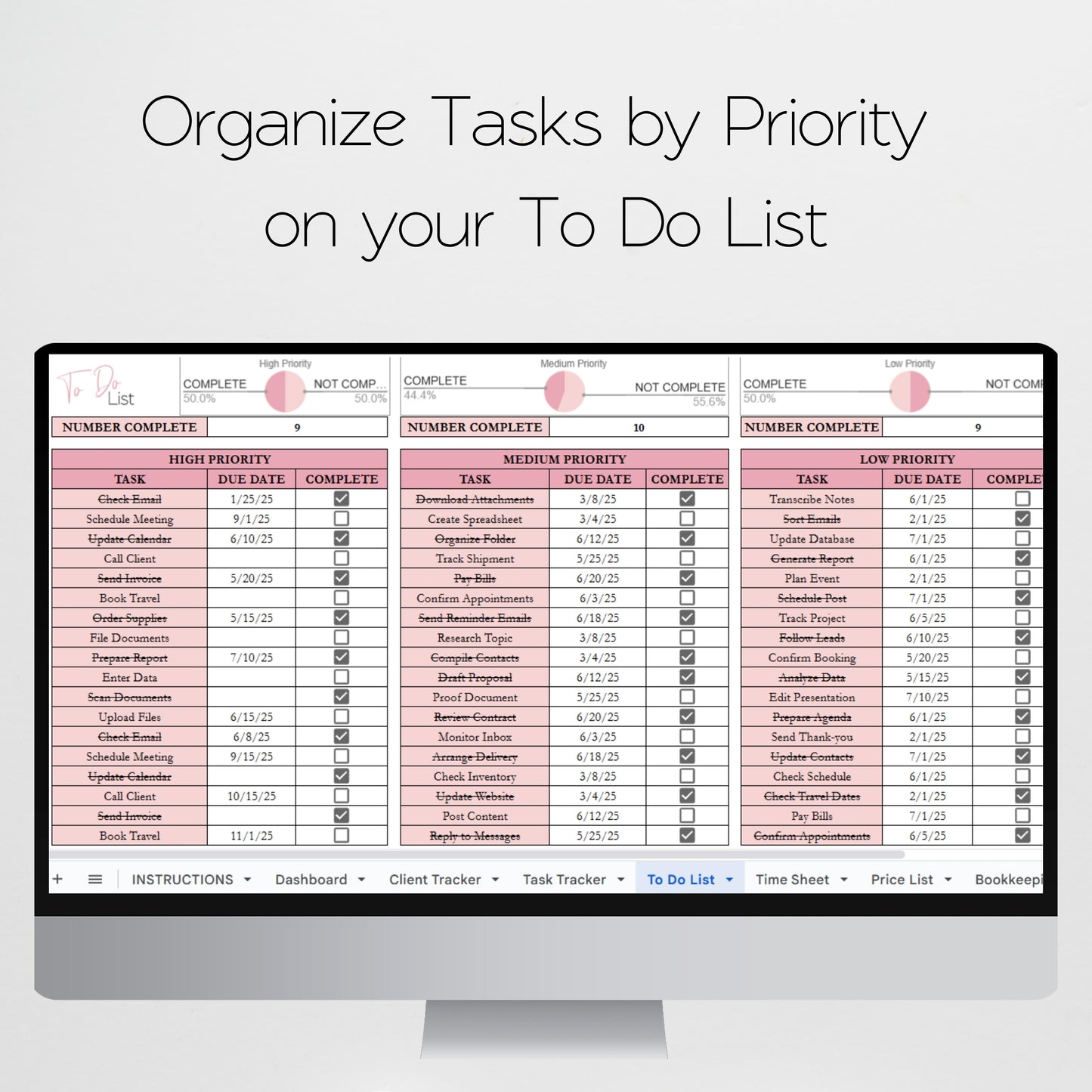 Virtual Assistant Business Planner Template Bundle Google Sheet and Excel Spreadsheet
