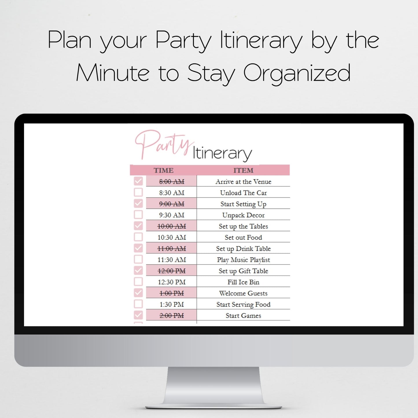 Party Planner Template Google Sheets & Excel Spreadsheet |Ultimate Event Planner | Editable Itinerary, Budget, Meal Planning & Guest List