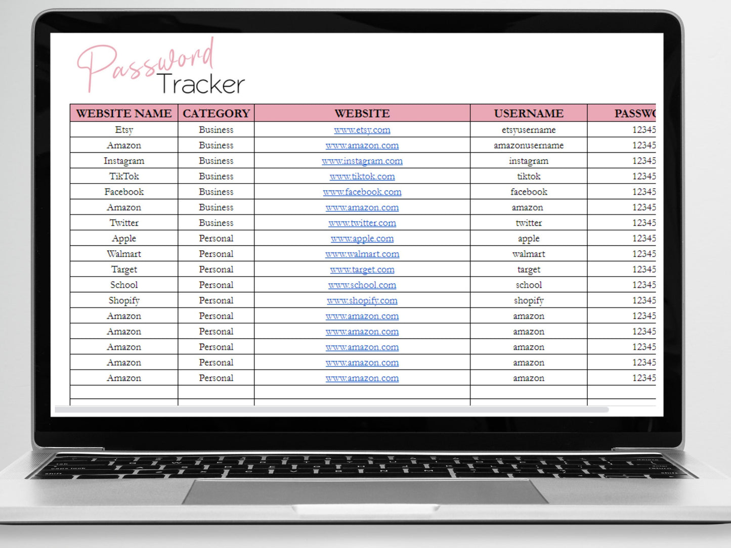 Business Bundle Template Google Sheets Excel Spreadsheet