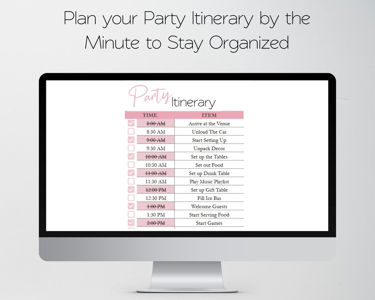 Quinceañera Planner Spreadsheet | Party Planning Template (Google Sheets & Excel) - Budget, Itinerary, Meals, Timeline