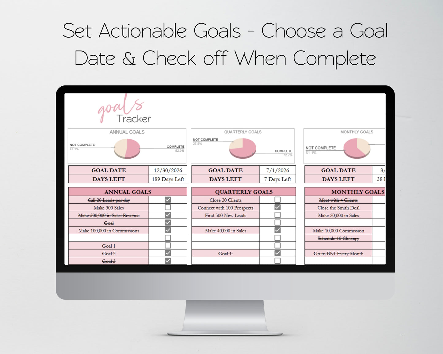Sales Management Template Bundle -  Google Sheets and Excel Spreadsheet