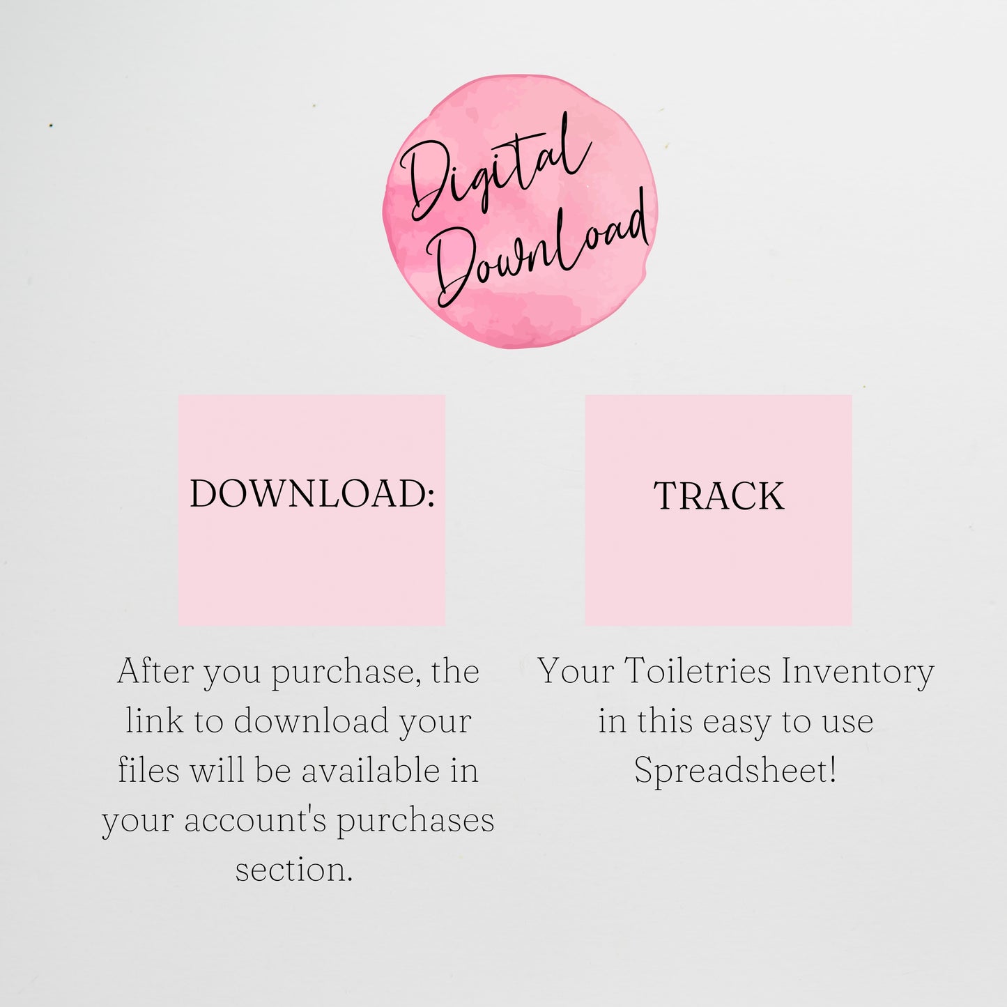 Toiletries Inventory Tracker Template Google Sheets and Excel Spreadsheet