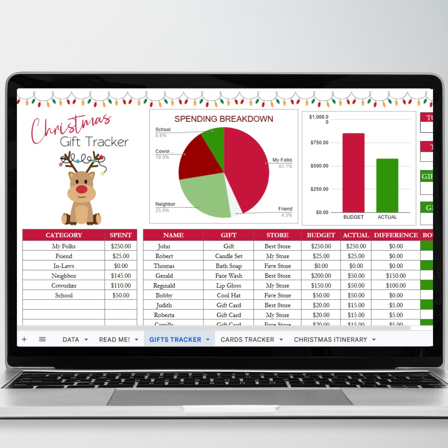 Ultimate ADHD Life Planner Template Google Sheets Excel Spreadsheet