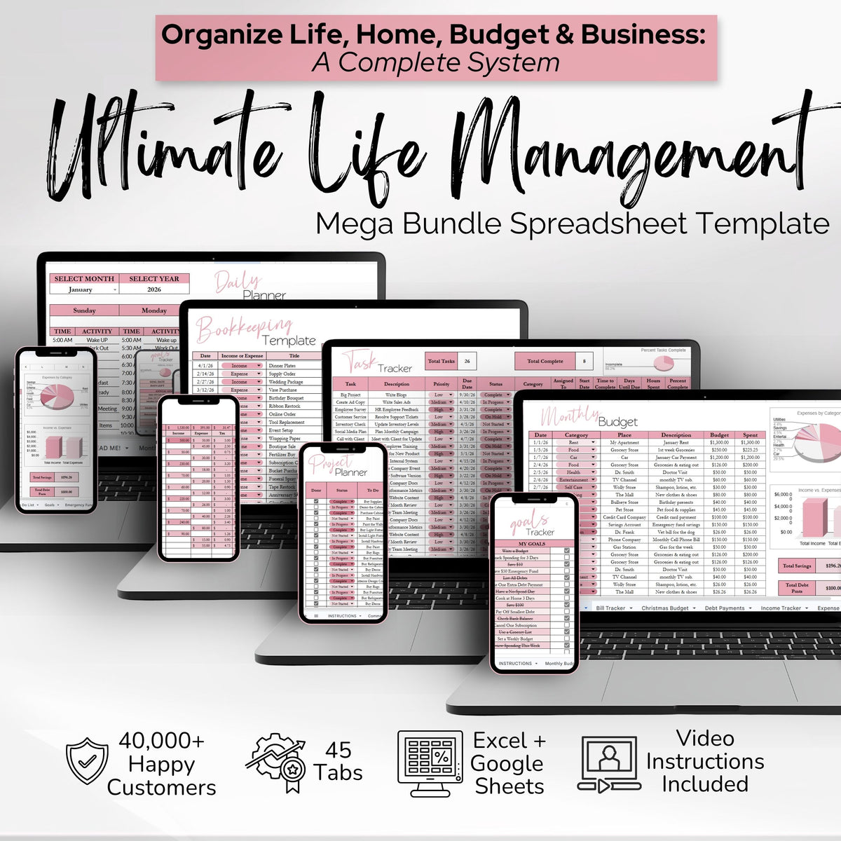 The Ultimate Life Management System: Budget, Home, Life and Business M ...