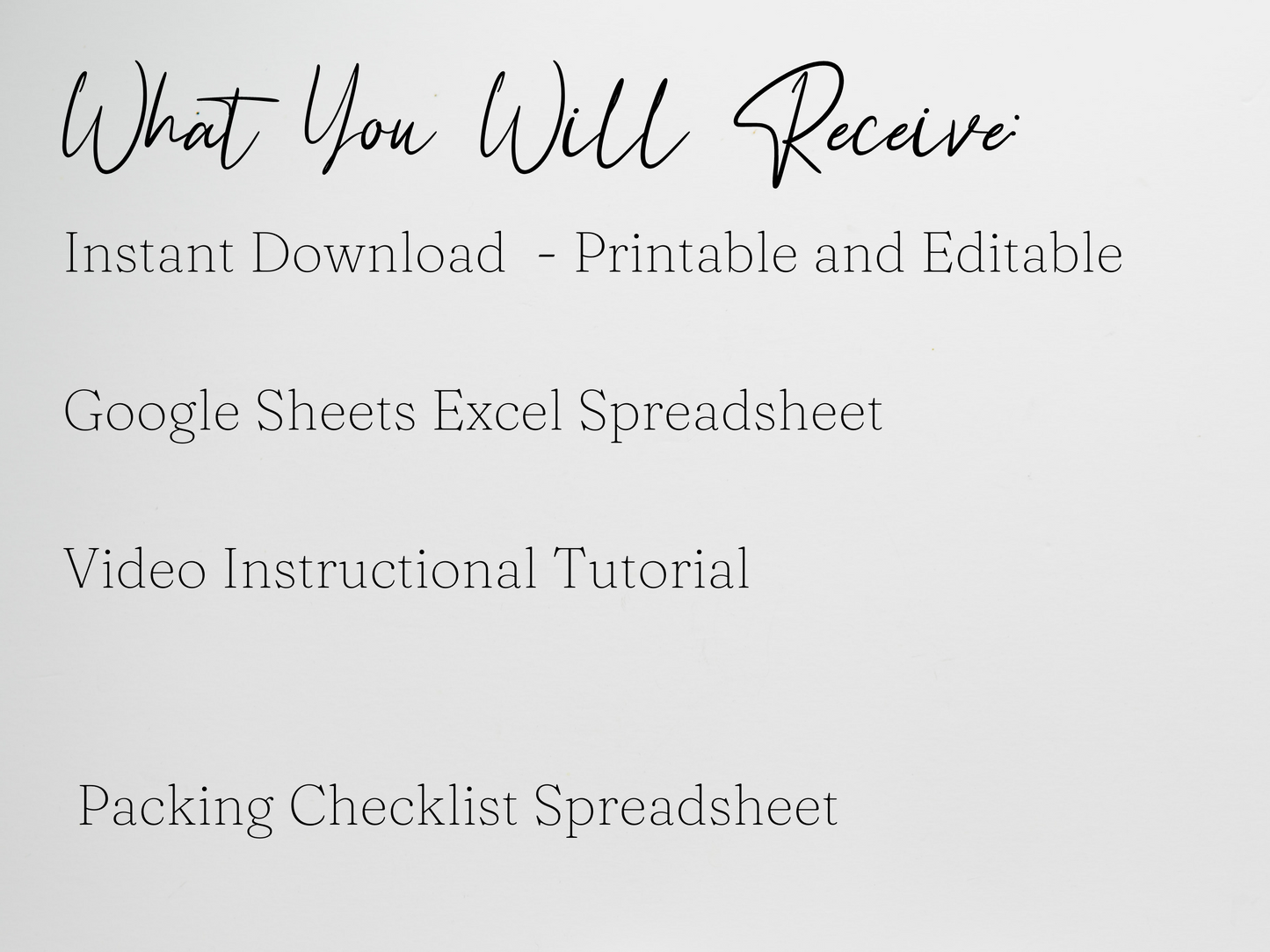 Packing List Template Google Sheets Excel Spreadsheet